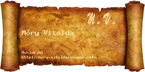 Móry Vitolda névjegykártya