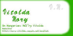 vitolda mory business card